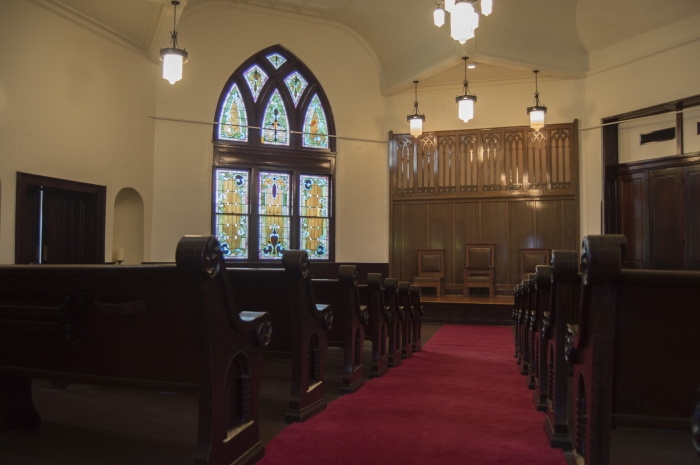 The Sanctuary, also known as the Allen Memorial Presbyterian Church in Edna, TX Photo by Jessica Coleman