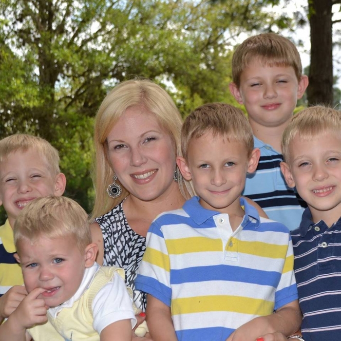Kate McCarrell and her boys
