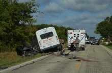 A wreck in LaWard left one person dead and five injured on August 10.