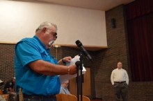 Jackson County resident Johnny Dugger addresses Hilcorp representatives.T