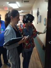 The Herald-Tribune's Jessica Coleman begins a Virtual Dimentia Tour® at Southbrooke Manor