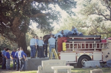 Wesley Hendry was laid to rest in Red Bluff Cemetery by his fellow firemen