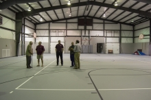 Industrial ISD Practice gym upgrades and board members.