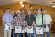 Officers in the Edna Masonic Lodge. Photo by Jessica Coleman
