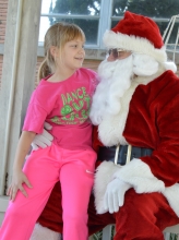 Jacklynn Marek and Santa in Edna 